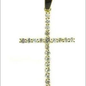 NWT Rose Gold  Diamond Cross Pendant